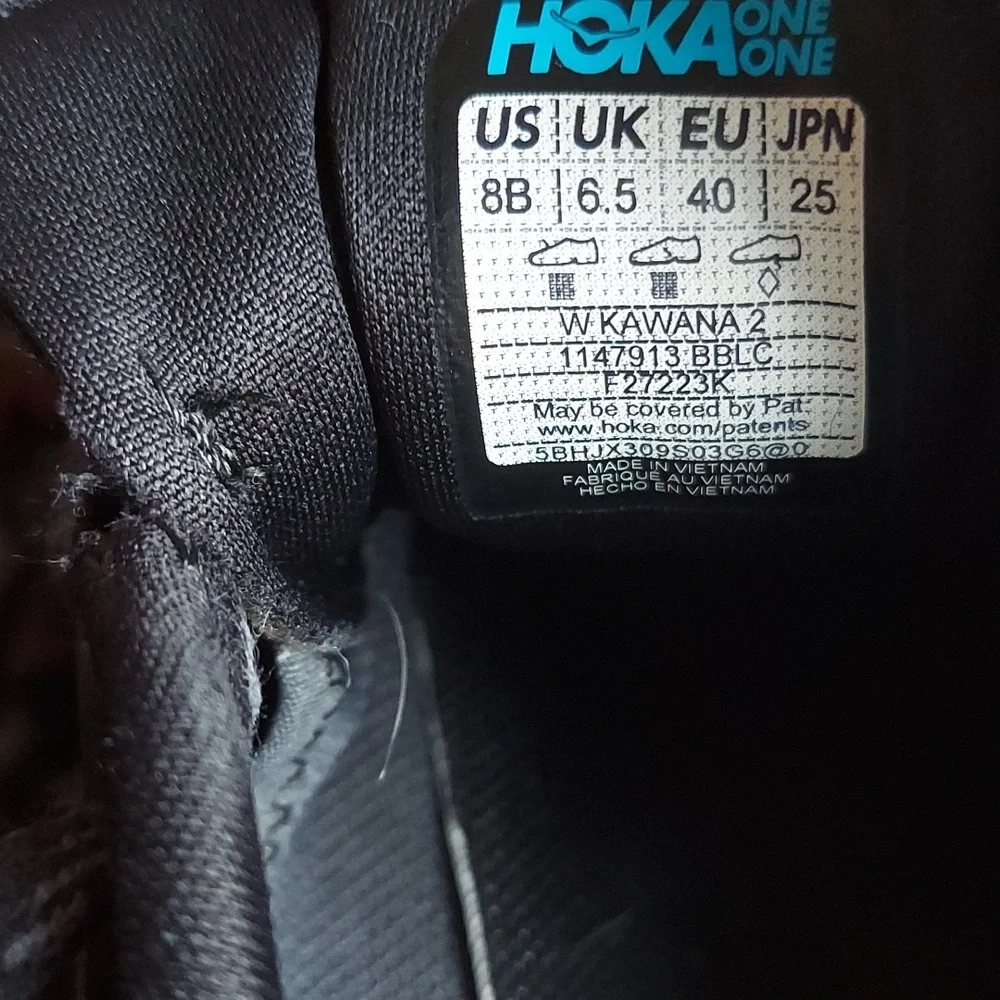 Womens Black Kawana 2Running Shoes 8B EU40 JPN 25 UK 6.5 - Picture 4 of 6